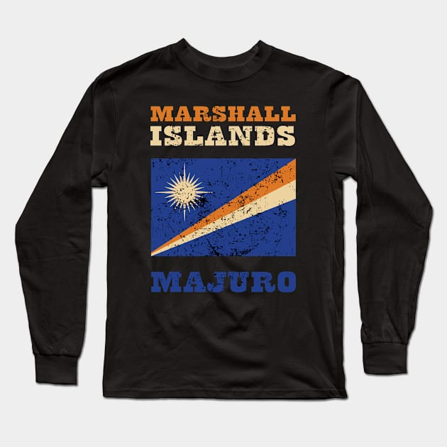 Flag of Marshall Islands Long Sleeve T-Shirt by KewaleeTee